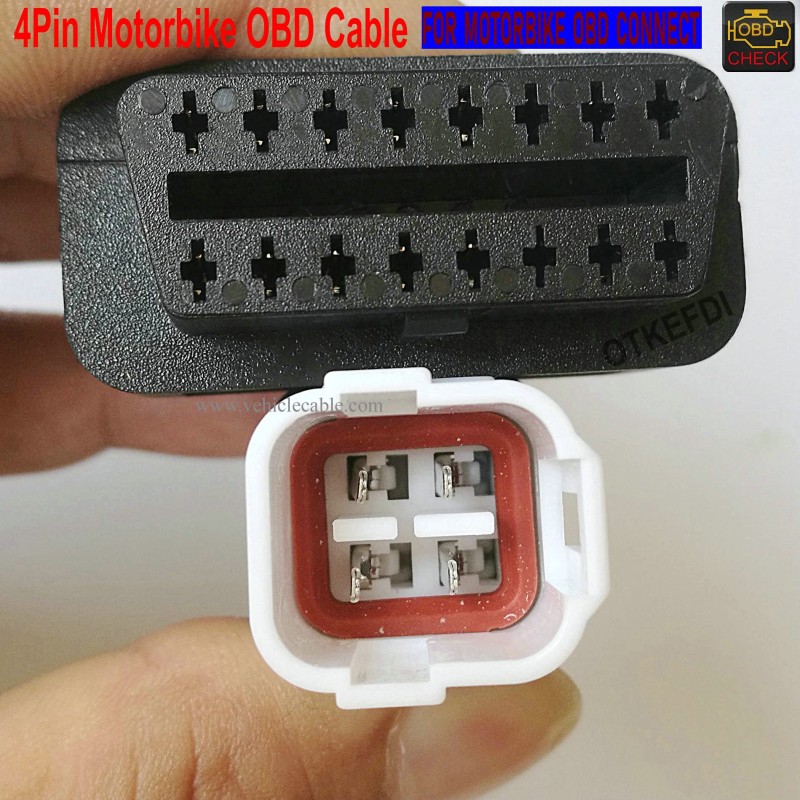 OTKEFDI Motorcycle 4pin OBD Diagnostic CANBUS Cable for Yama Motorbike 40CM Length 