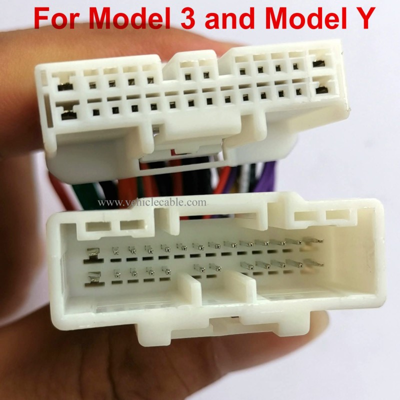 Model 3 & Model Y OBD2 Diagnostic Harness Scanner Splitter 26Pin Adapter for Tesla Model 3 & Model Y Post Jan 2019 to Now Black 