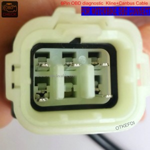 Motorcycle 6 Pin OBD Diagnostic Cable Motorbike Kline and Canbus Motorbike Adapter 
