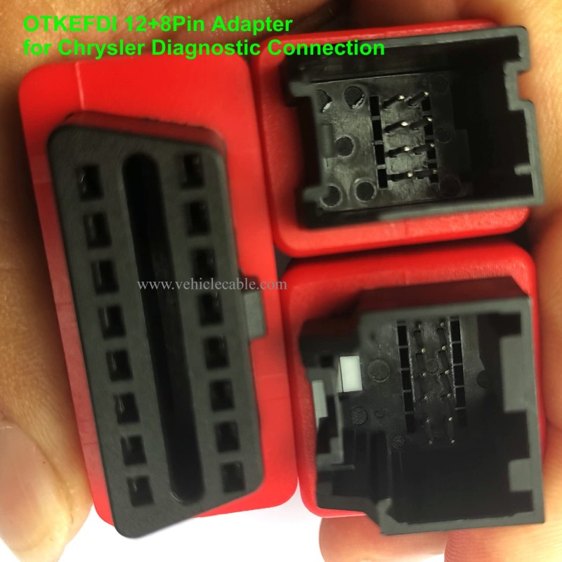 OBD 12+8 Pin Programming Adaptor,OBD2 Diagnostic Adapter for Ch-rysl-er 