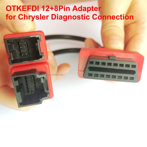 OBD 12+8 Pin Programming Adaptor,OBD2 Diagnostic Adapter for Ch-rysl-er