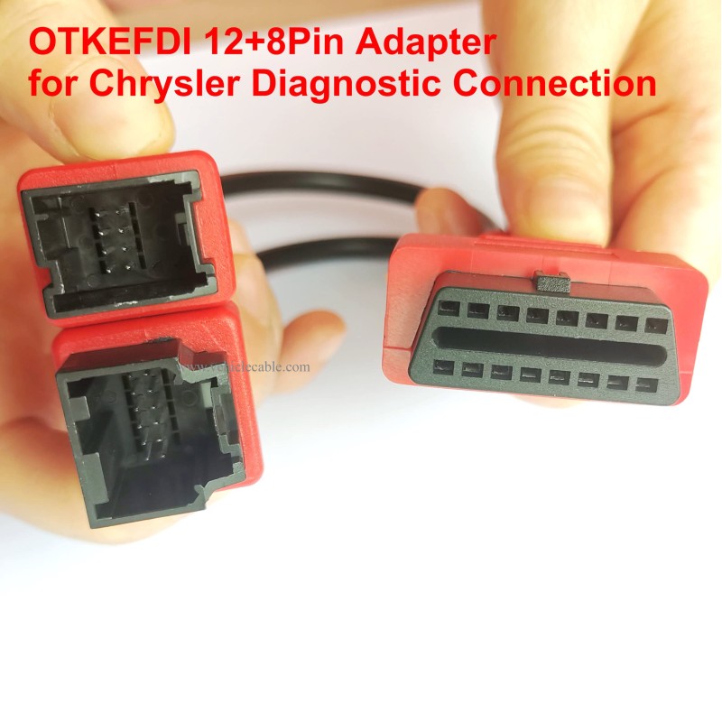 OBD 12+8 Pin Programming Adaptor,OBD2 Diagnostic Adapter for Ch-rysl-er 