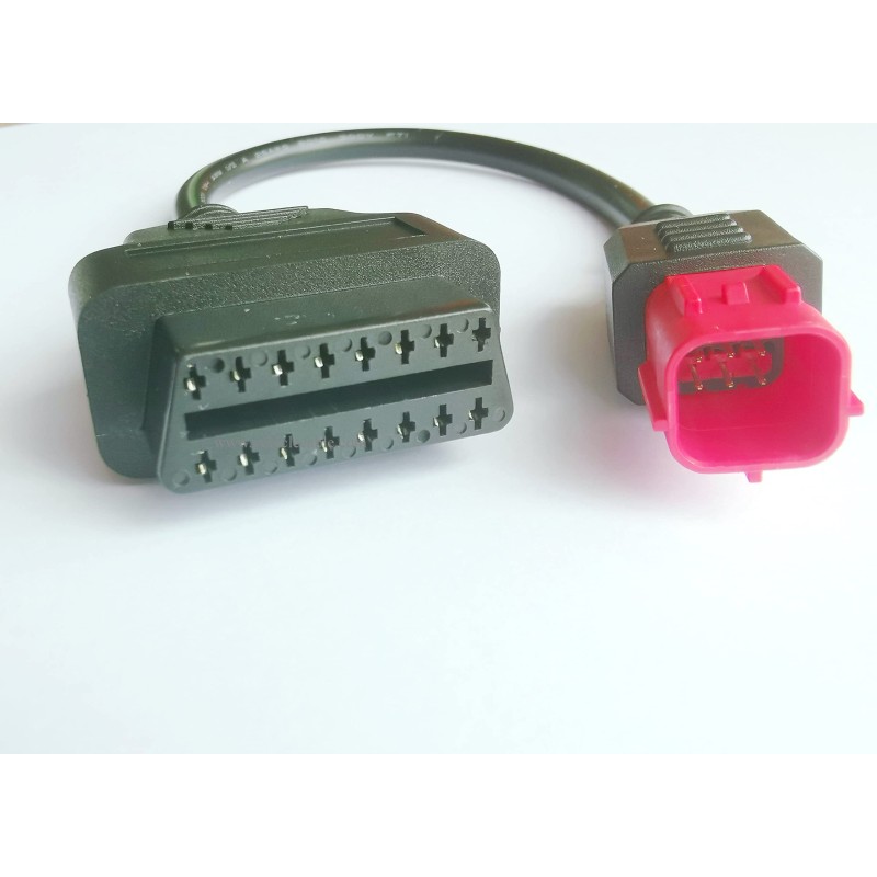 6 Pin OBD Motorcycle Adapter,Euro5 Motor Bike Motorrad Diagnostic OBD2 K-Line CAN-Bus Cable for 6pin Socket Motorbikes 40cm Length 