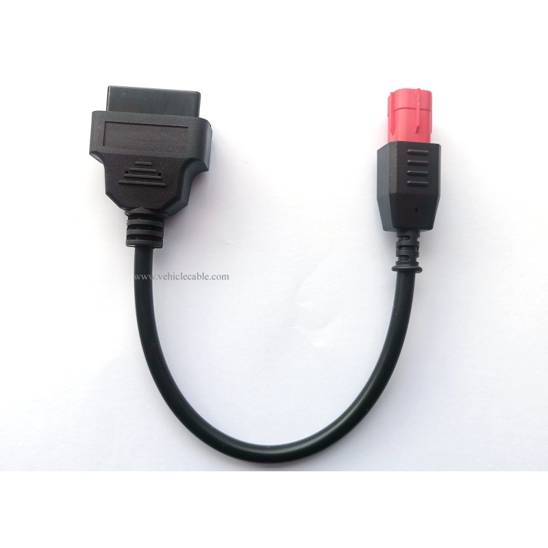 6 Pin OBD Motorcycle Adapter,Euro5 Motor Bike Motorrad Diagnostic OBD2 K-Line CAN-Bus Cable for 6pin Socket Motorbikes 40cm Length 