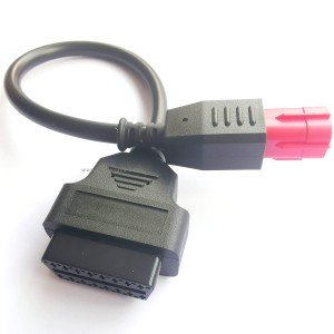6 Pin OBD Motorcycle Adapter,Euro5 Motor Bike Motorrad Diagnostic OBD2 K-Line CAN-Bus Cable for 6pin Socket Motorbikes 40cm Length 