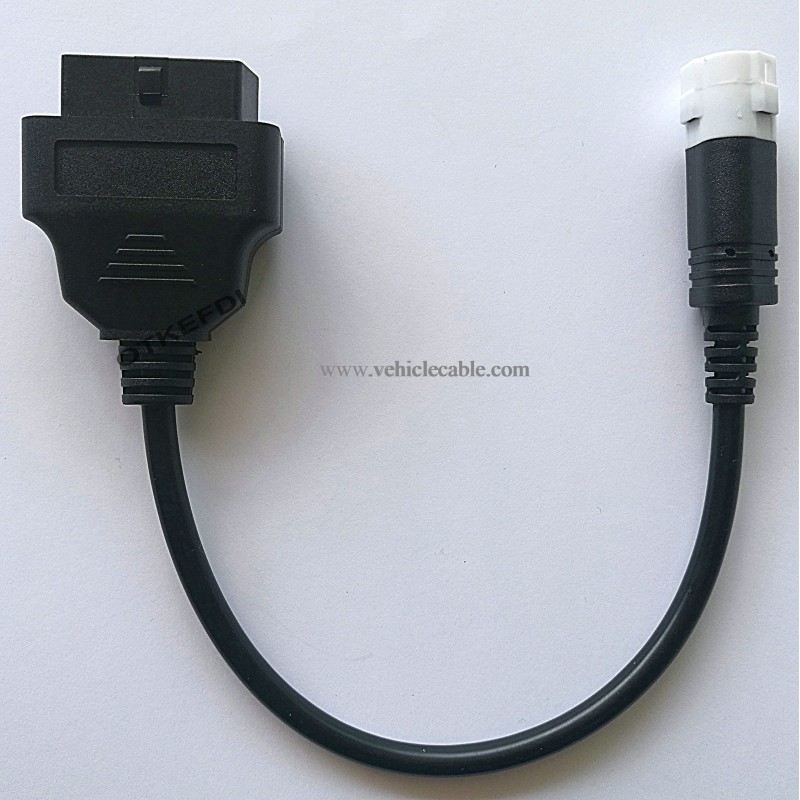 OTKEFDI Motorbike 3Pin OBD Diagnostic Adapter Motorcycle Diagnosis Kline Connector Black 