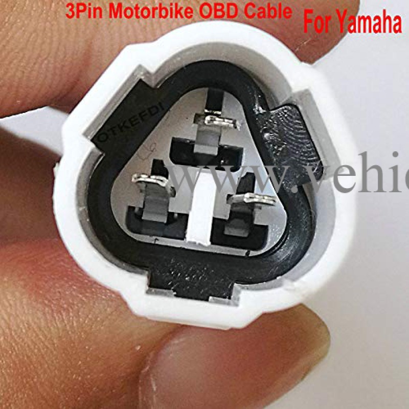 OTKEFDI Motorbike 3Pin OBD Diagnostic Adapter Motorcycle Diagnosis Kline Connector Black 