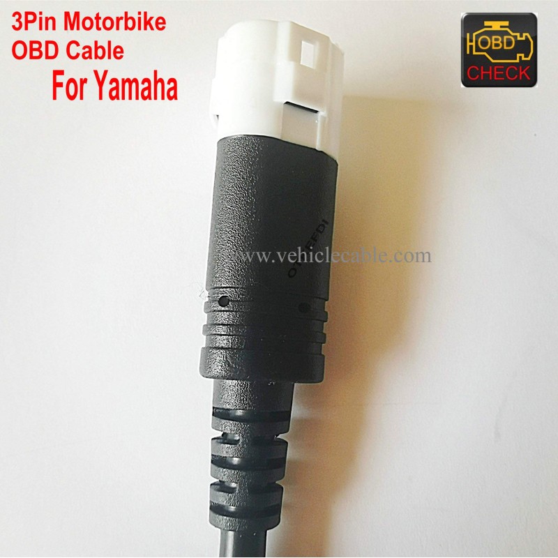 OTKEFDI Motorbike 3Pin OBD Diagnostic Adapter Motorcycle Diagnosis Kline Connector Black 