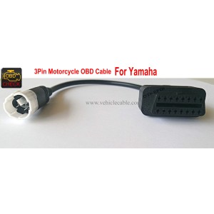OTKEFDI Motorbike 3Pin OBD Diagnostic Adapter Motorcycle Diagnosis Kline Connector Black 