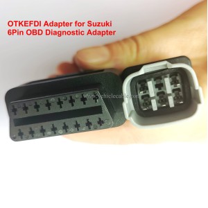 6 Pin Motorbike OBD Adapter,Motorrad Motorcycle Diagnostic OBD2 Cable for Su-zu-ki Motors Black 
