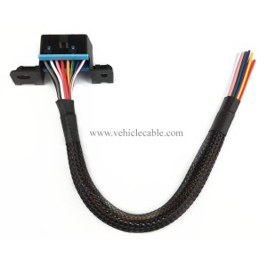 16PIN j1962F OBD2 Female to Open Cable OBDII Dash Port Pigtail Fixed Wire Harness 