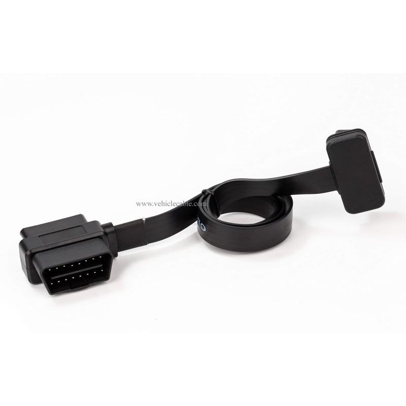 OBD II Pass-Through J1962M/F to J1962F Ribbon Splitter Cable 1 Male to 2 Female 