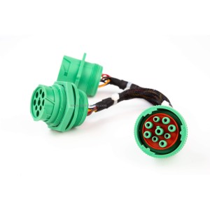 TYPE2 SAE J939 Splitter Y Cable 9pin Data Power Extension Cable for Truck ELD GPS Tracker Diagnostic Tools 
