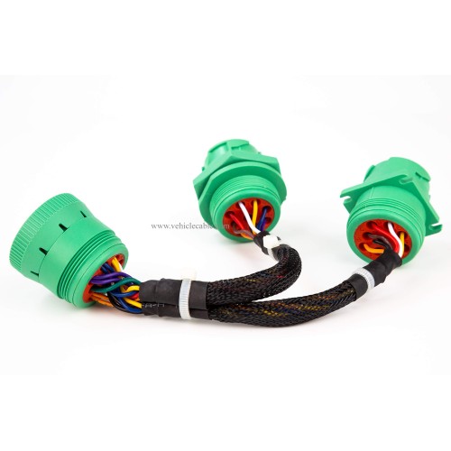 TYPE2 SAE J939 Splitter Y Cable 9pin Data Power Extension Cable for Truck ELD GPS Tracker Diagnostic Tools