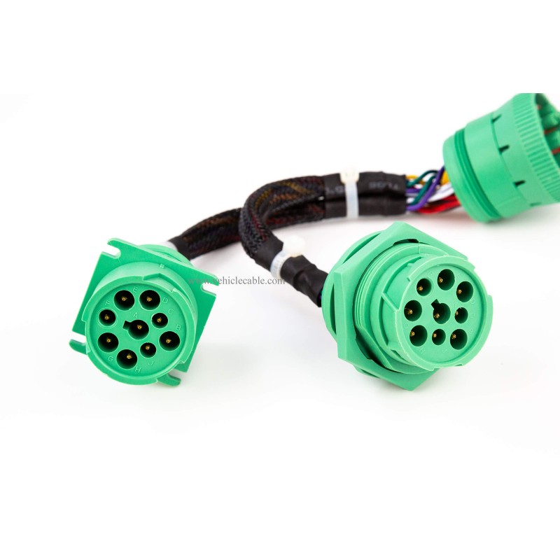TYPE2 SAE J939 Splitter Y Cable 9pin Data Power Extension Cable for Truck ELD GPS Tracker Diagnostic Tools 
