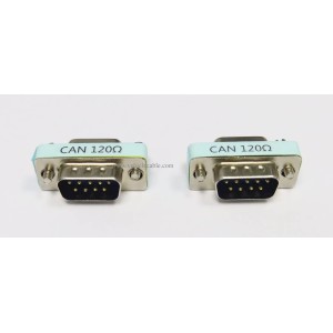 2pcs CAN Bus Terminal Resistance Terminator DB9 120ohm RS323 Serial Male to Female Connector Adatper with 120ohm Resistance 