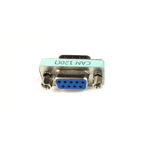 2pcs CAN Bus Terminal Resistance Terminator DB9 120ohm RS323 Serial Male to Female Connector Adatper with 120ohm Resistance
