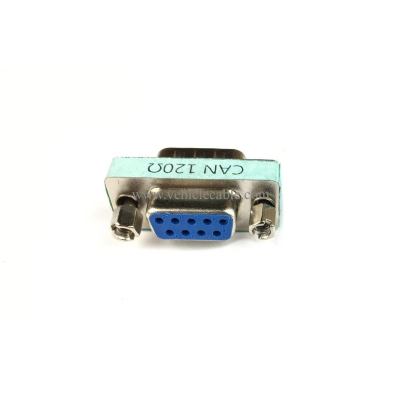 2pcs CAN Bus Terminal Resistance Terminator DB9 120ohm RS323 Serial Male to Female Connector Adatper with 120ohm Resistance 