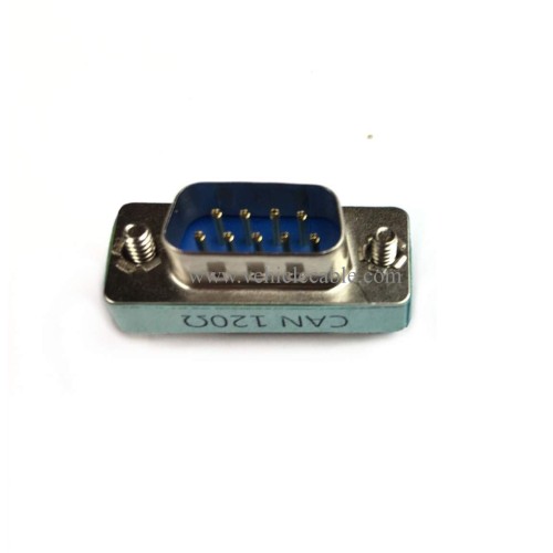 2pcs CAN Bus Terminal Resistance Terminator DB9 120ohm RS323 Serial Male to Female Connector Adatper with 120ohm Resistance