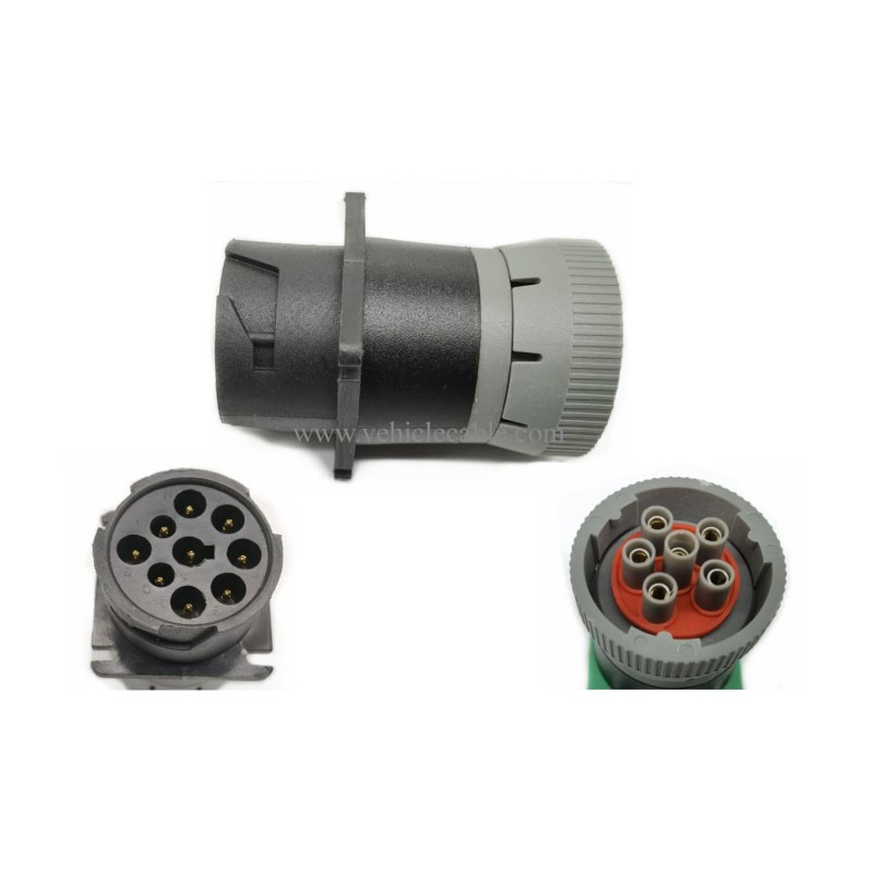 6pin J1708 to Type 1 Black 9pin J1939 Adapter for Both type1 and Type 2 j1939 