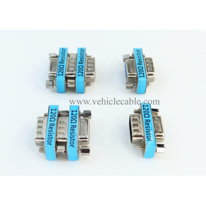 YPP 6-Pack RS323 Serial DB9 Male to Female Connector Adatper CAN Bus Terminal Resistance Terminator with 120ohm Resistance 