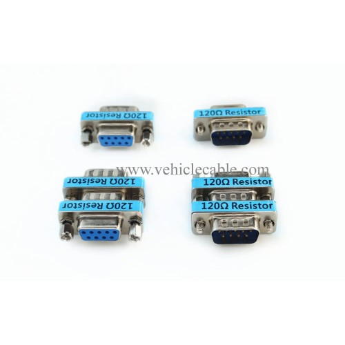 YPP 6-Pack RS323 Serial DB9 Male to Female Connector Adatper CAN Bus Terminal Resistance Terminator with 120ohm Resistance