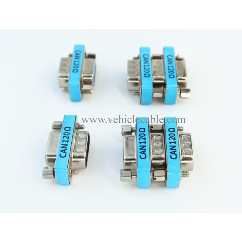 YPP 6-Pack RS323 Serial DB9 Male to Female Connector Adatper CAN Bus Terminal Resistance Terminator with 120ohm Resistance 