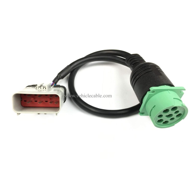 YPP 14 Way RP1226 to Type2 J1939 ELD Cable Length 24" for Freightliner 