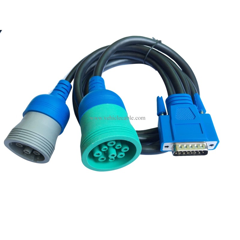 DB15 to type2 9pin and 6pin Diagnostic Cable 6/9 Pin Long Y Cable for USB Link 1 