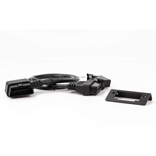 YPP Angled Universal Full 16pin OBD2 OBD II Splitter Extension Y Cable Dual Female with Indash Bracket for GPS Tracker Diagnostic Reader