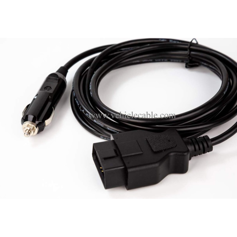 OBD2 Male to Cigarette Lighter Memory Saver Adapter Cable Car OBDII Emergency Power Supply Cable 