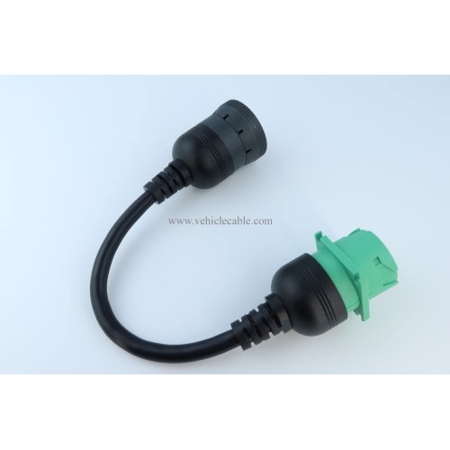 Gray 9Pin Type1 J1939 Port to New Green 9pin Type2 J1939 Port Cable Turn 9p Type1 to 9p Type2