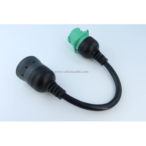 Gray 9Pin Type1 J1939 Port to New Green 9pin Type2 J1939 Port Cable Turn 9p Type1 to 9p Type2