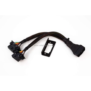 20AWG Thick Universal OBD ii Cable Split Y Cable 1 Male to Dual Female Indash Cable for Code Reader & GPS 