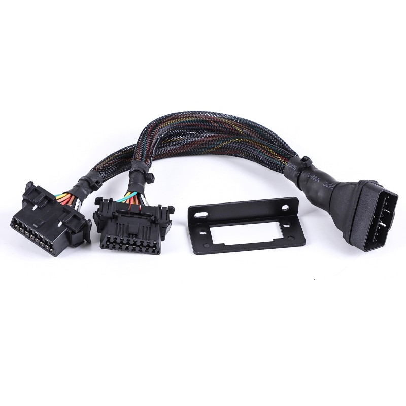 Underdash OBD2 Splitter Y Cable OBDII 1 Male to 2 Female Splitter 20awg Thick Wire 