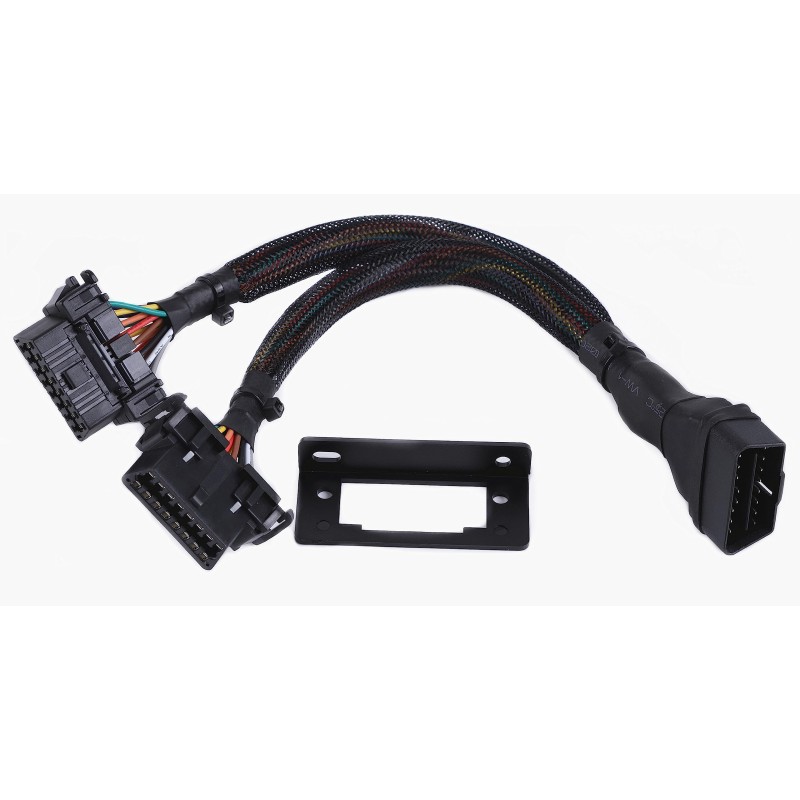 Underdash OBD2 Splitter Y Cable OBDII 1 Male to 2 Female Splitter 20awg Thick Wire 