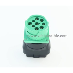 OBD2 Male to Green J1939 Female Adapter 