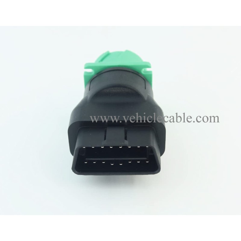 OBD2 Male to Green J1939 Female Adapter 