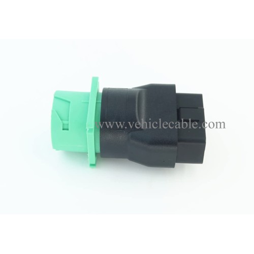 OBD2 Male to Green J1939 Female Adapter