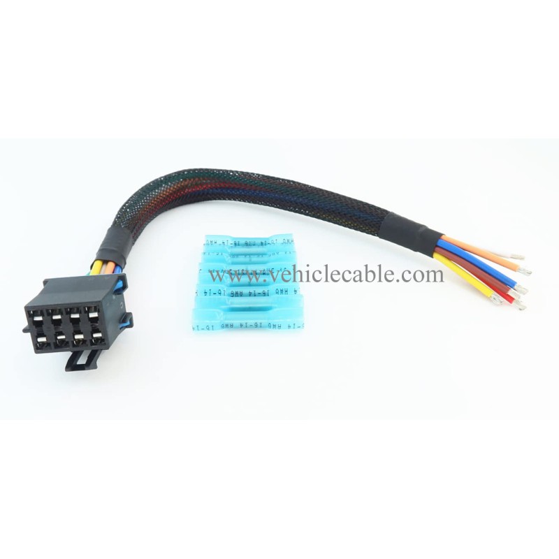 AC Heater Climate Fan Speed Control Replacement Plug Connector Wire Harness Pigtail 8pin for Silverado 1500 2500 3500, 96-99 Chevy Tahoe, 15306189, PT1346 