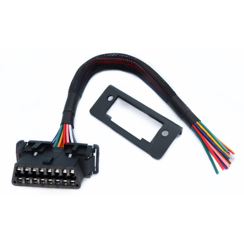 OBD2 J1962 Female to Open Pigtail Cable Bracket OBDii Port Replacement Cable 1ft/30cm 