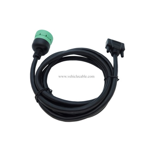  Type2 Green 9Pin J1939 to DB15 ELD Cable for Fleet Management ELD Device