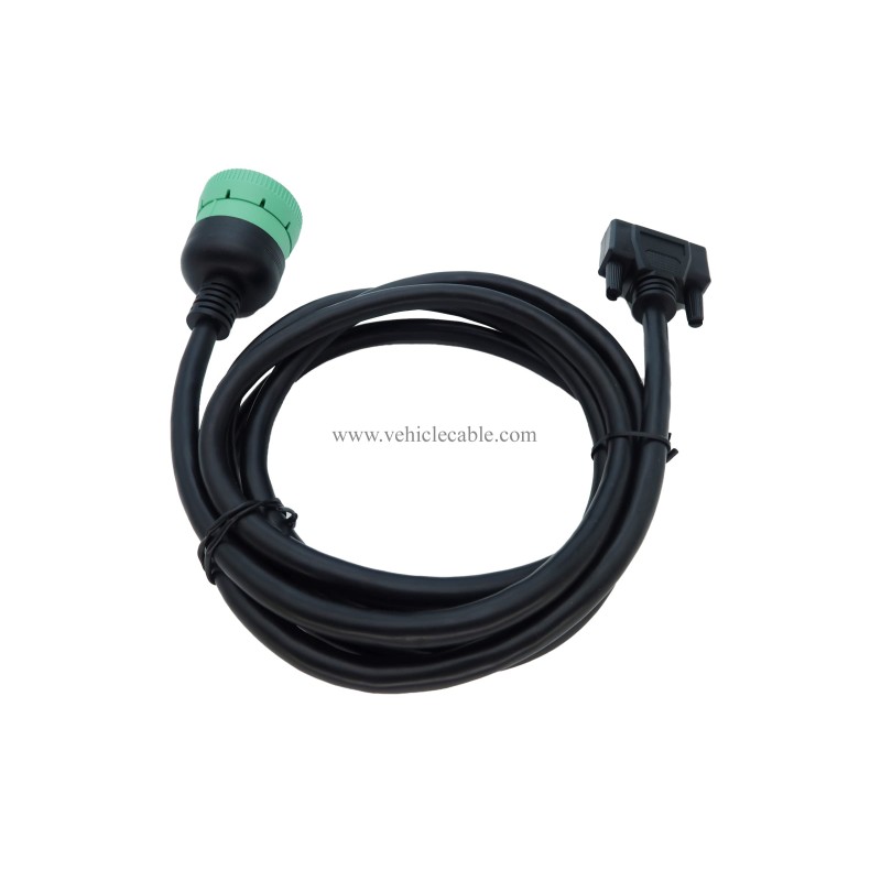  Type2 Green 9Pin J1939 to DB15 ELD Cable for Fleet Management ELD Device 