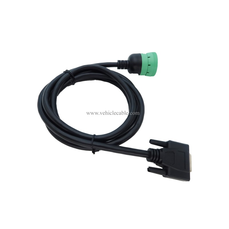  Type2 Green 9Pin J1939 to DB15 ELD Cable for Fleet Management ELD Device 