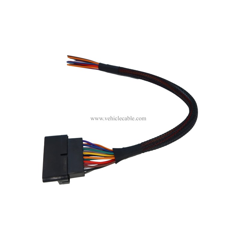 OBD2 J1962 Male to Open End 16pin Pigtail Cable 1ft/30cm (Male Cable) 