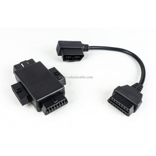 1pcs OBD2 Male to Female Extension Cable 1pcs OBD ii 16Pin J1962 1Male to 3 Female Adapter