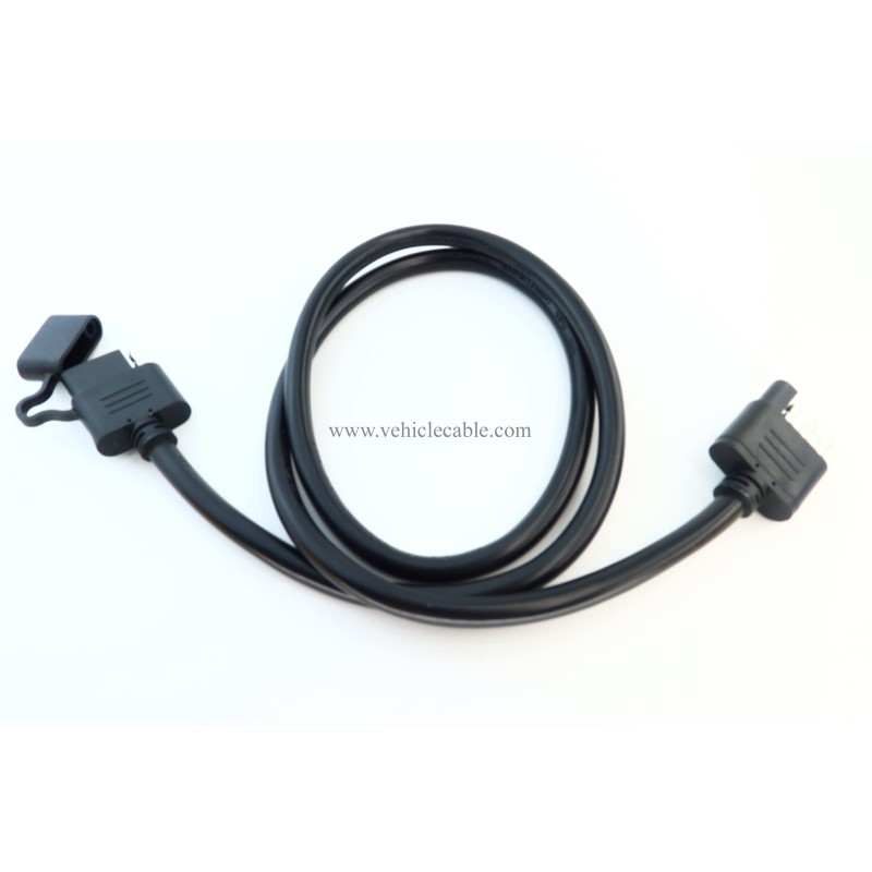 4 Way Trailer Extension Cable 4 Pin Male to Female Wiring Harness Adapter with Overmolded Waterproof Connectors Thick 16AWG Gauge (3ft) 