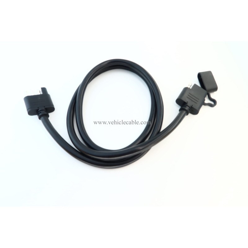 4 Way Trailer Extension Cable 4 Pin Male to Female Wiring Harness Adapter with Overmolded Waterproof Connectors Thick 16AWG Gauge (3ft) 