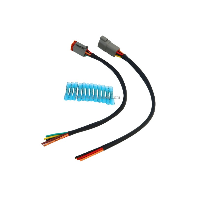  DT Connector Pigtail Cable 6Pin Male and Female 14 AWG 1ft/30cm (6 Pin) 