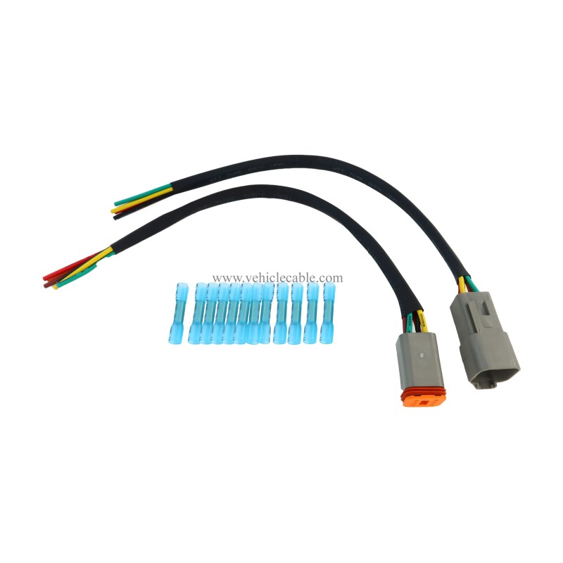  DT Connector Pigtail Cable 6Pin Male and Female 14 AWG 1ft/30cm (6 Pin) 